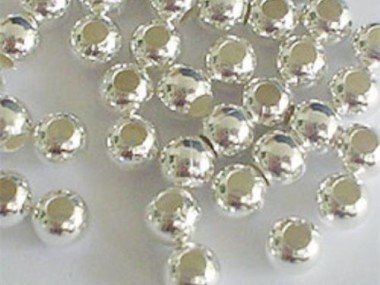 925 Sterling Silver Seed Beads 4 mm.
