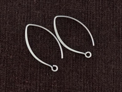 6 pairs of 925 Sterling Silver Ear Wires 10x23 mm. 21 AWG