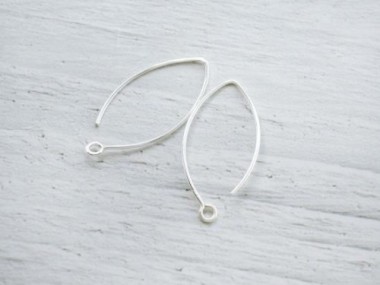 925 Sterling Silver Ear Wires 12x28 mm.