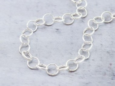 925 Sterling Silver Circle Chain 4.3 mm.