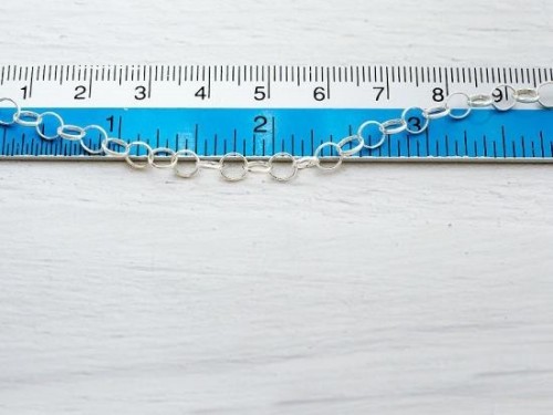 18 inches of 925 Sterling Silver Circle Chain 4.3 mm.
