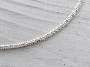Karen Hill Tribe Silver Plain Ring Beads 3.4x1.4 mm.