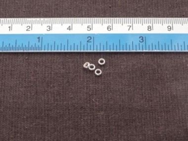 Karen Hill Tribe Silver Plain Ring Beads 3.4x1.4 mm.