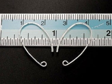 925 Sterling Silver Ear Wires 13x23 mm.