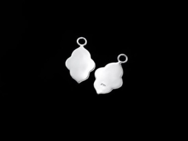 925 Sterling Silver Moroccan Style Drop Charms 9x13mm.