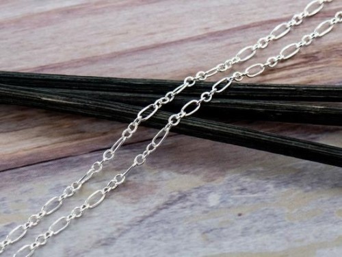 36 inches of 925 Sterling Silver Oval Link Chain 2x4 mm. Delicated Chain