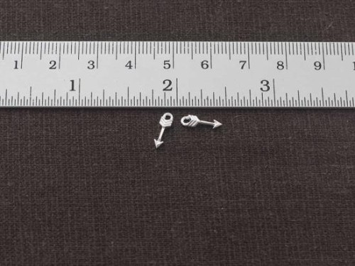 4 of 925 Sterling Silver Arrow Charms 3x9 mm., small charms